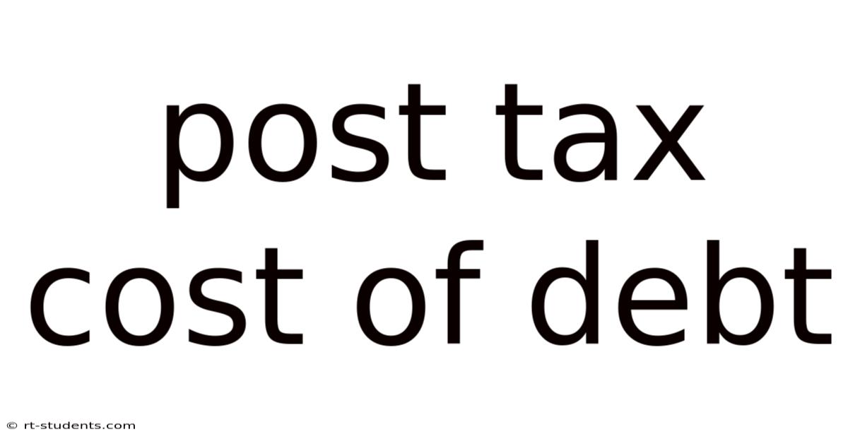 Post Tax Cost Of Debt