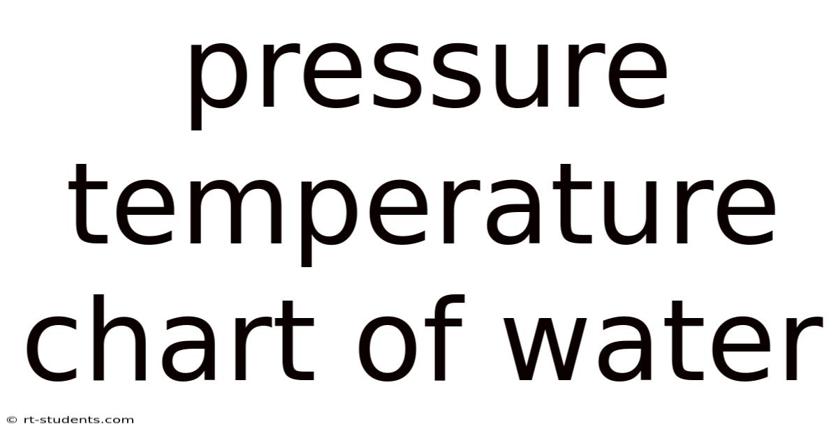 Pressure Temperature Chart Of Water