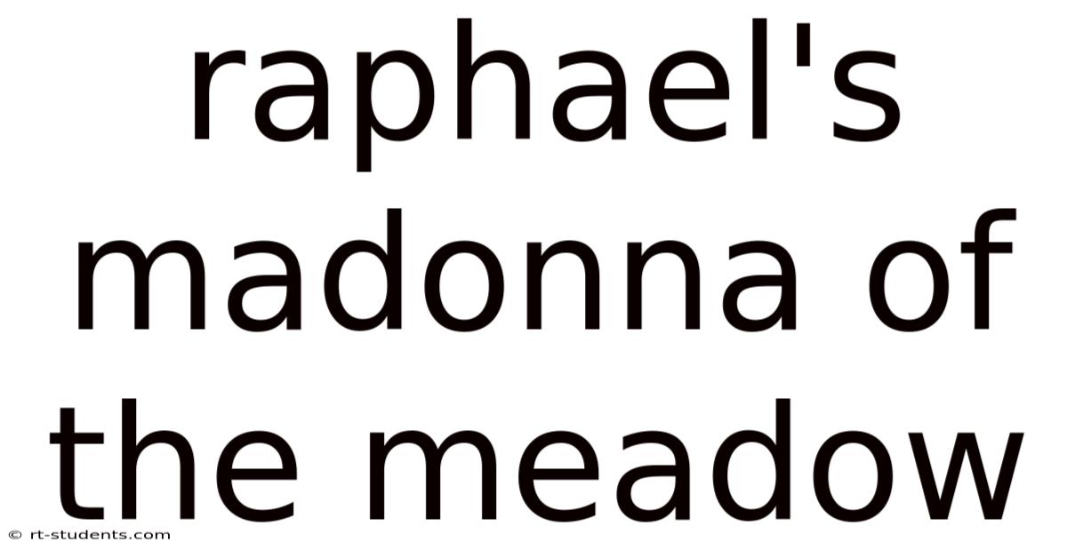 Raphael's Madonna Of The Meadow