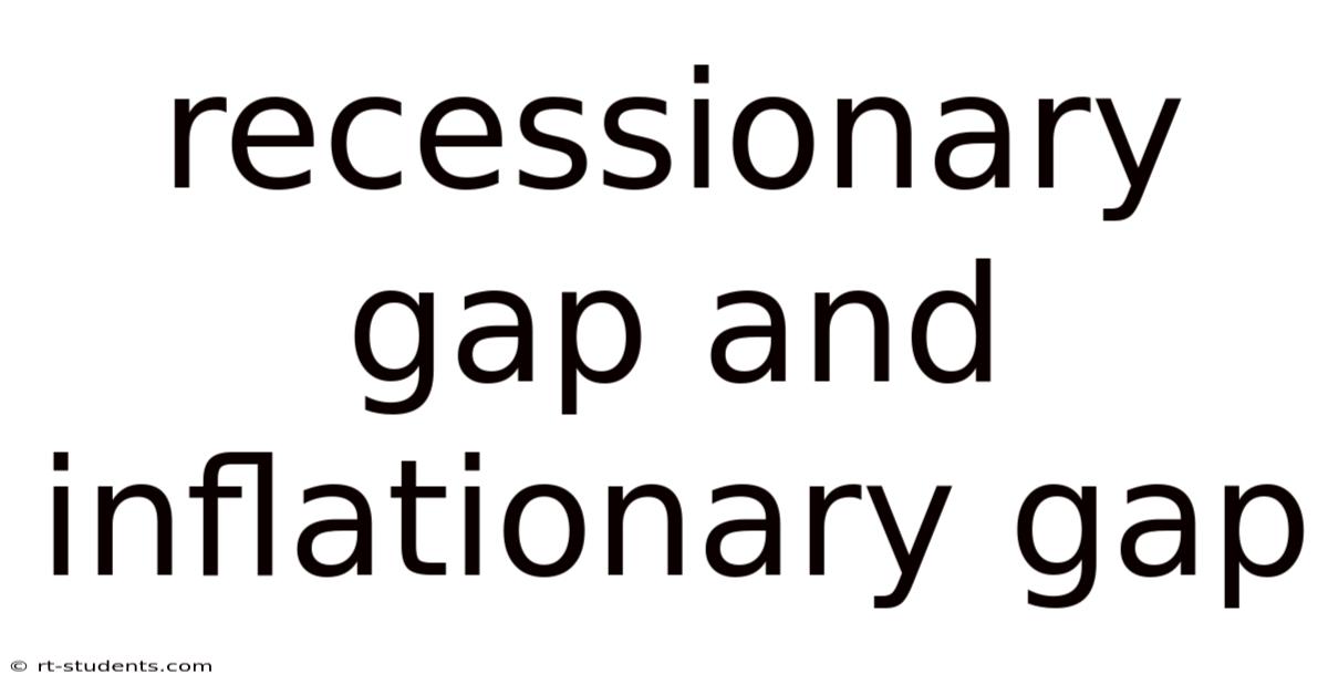 Recessionary Gap And Inflationary Gap
