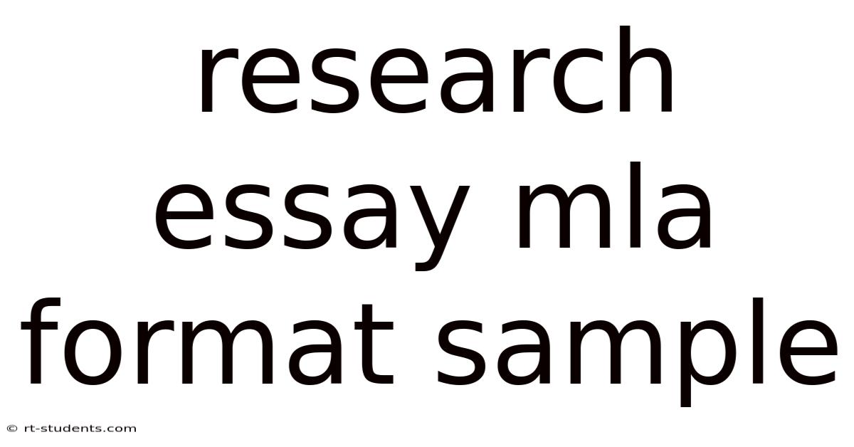 Research Essay Mla Format Sample