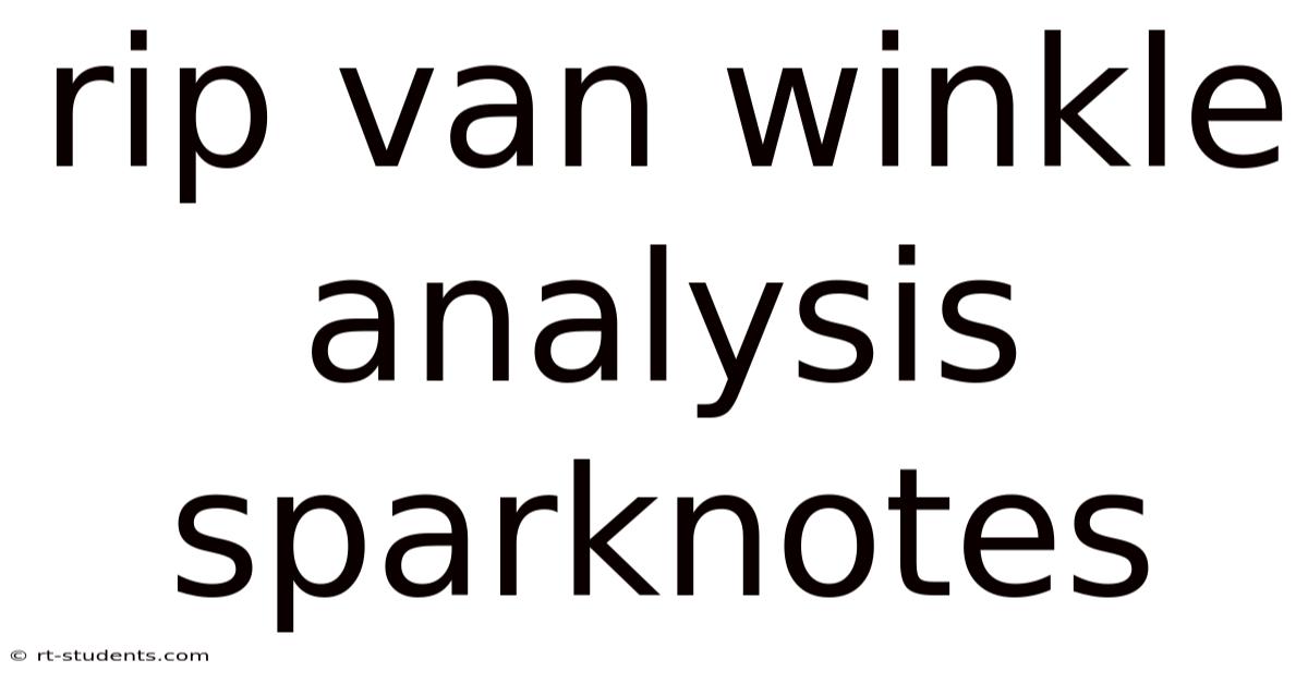 Rip Van Winkle Analysis Sparknotes
