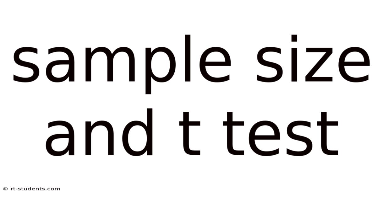 Sample Size And T Test