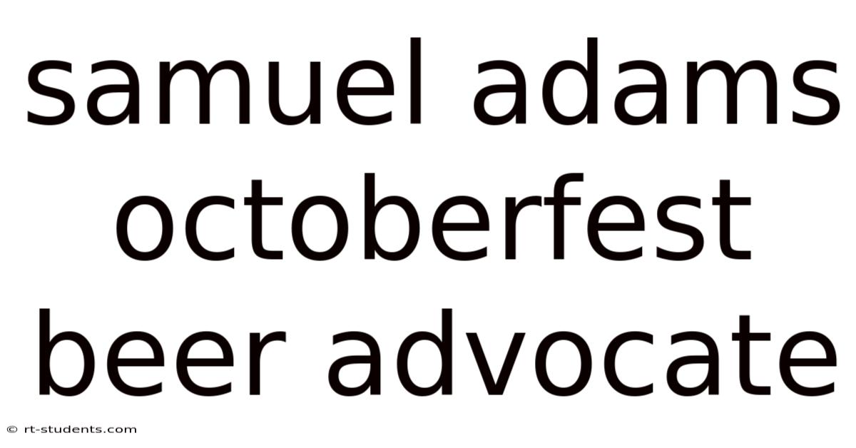 Samuel Adams Octoberfest Beer Advocate