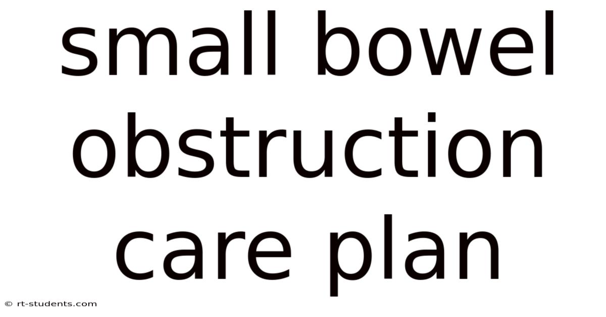 Small Bowel Obstruction Care Plan