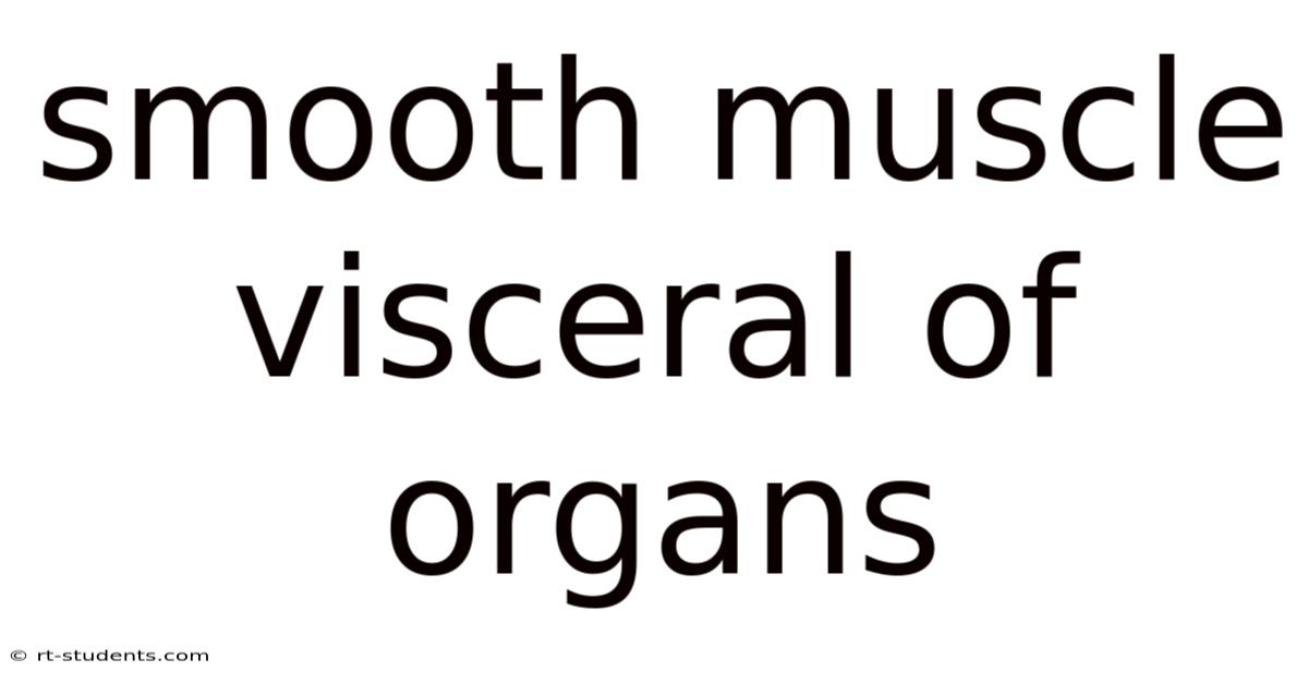 Smooth Muscle Visceral Of Organs