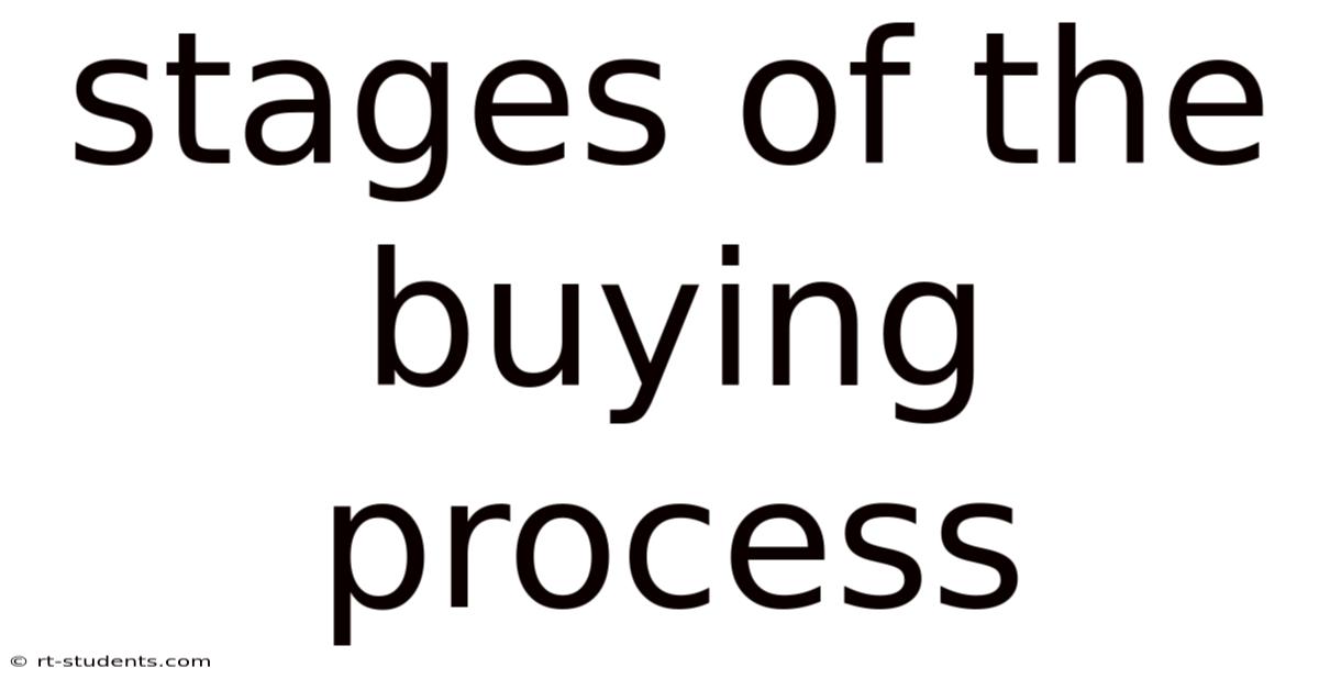 Stages Of The Buying Process