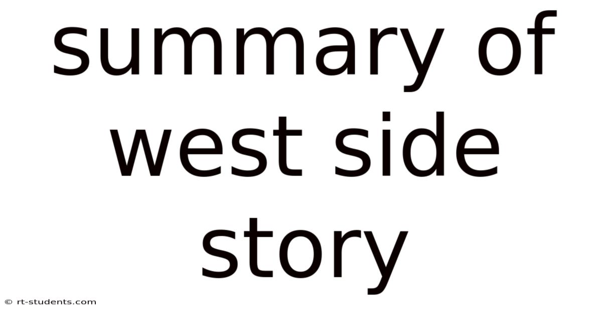 Summary Of West Side Story