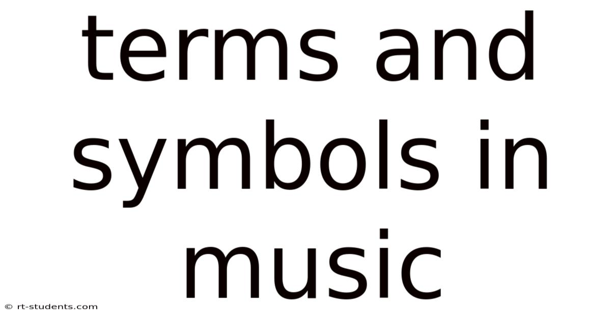 Terms And Symbols In Music