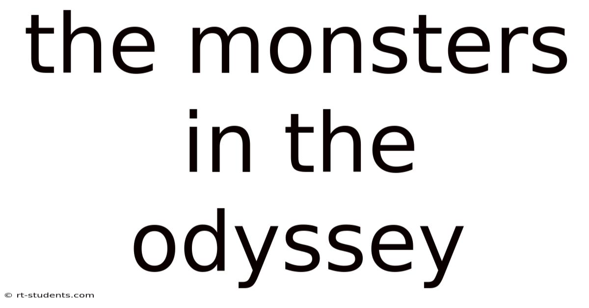 The Monsters In The Odyssey