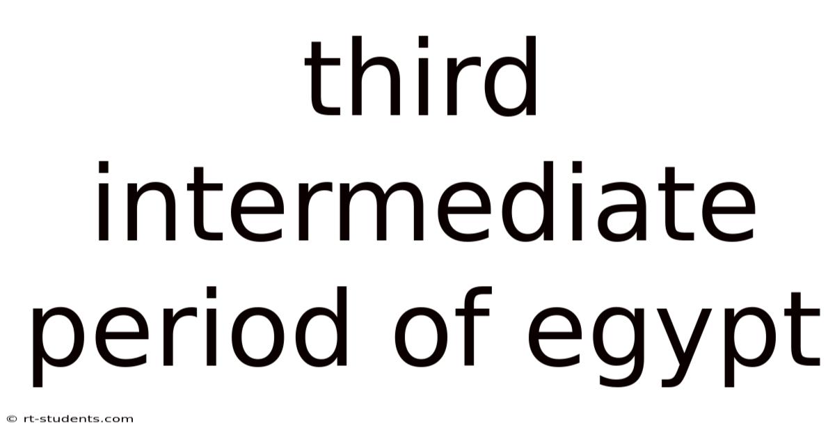 Third Intermediate Period Of Egypt