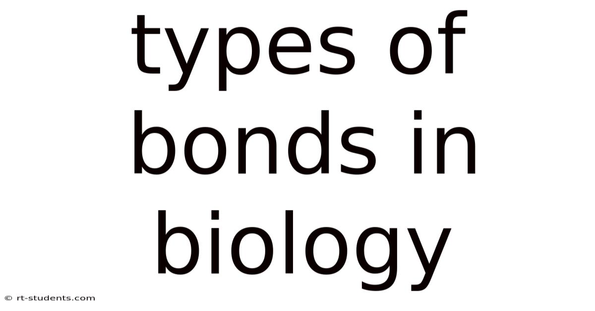 Types Of Bonds In Biology