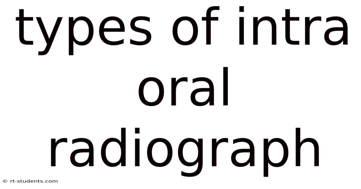 Types Of Intra Oral Radiograph