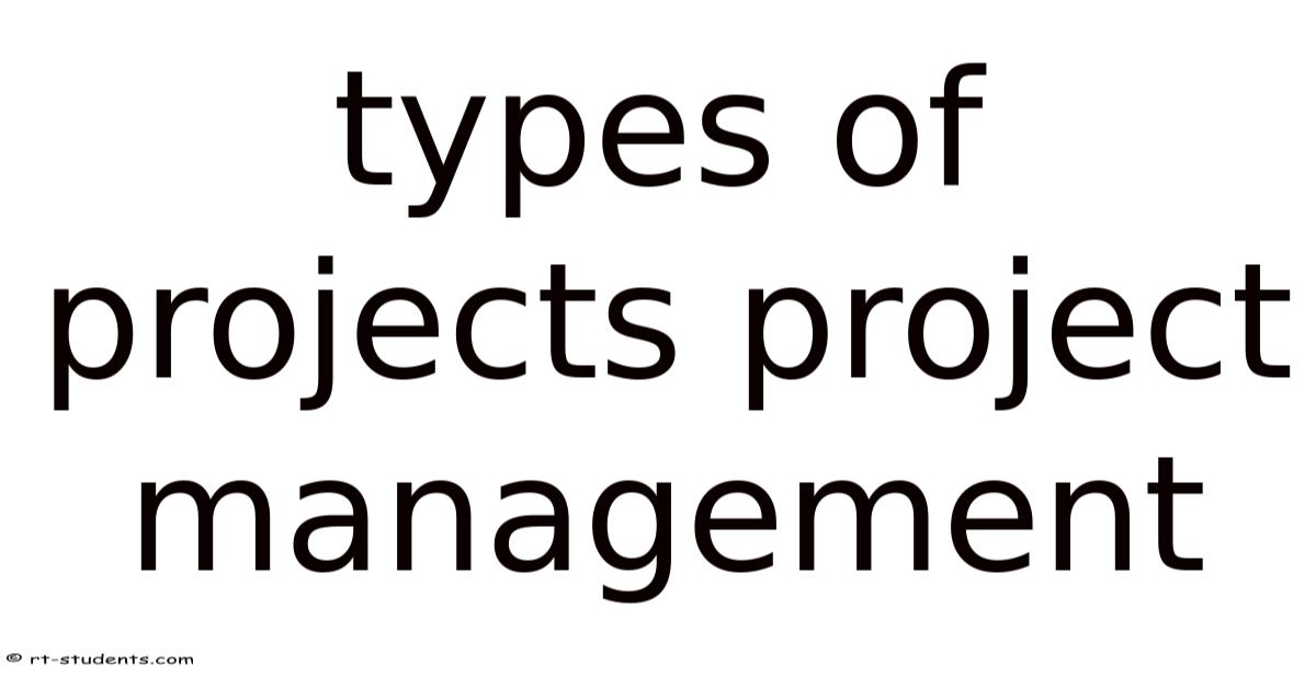 Types Of Projects Project Management