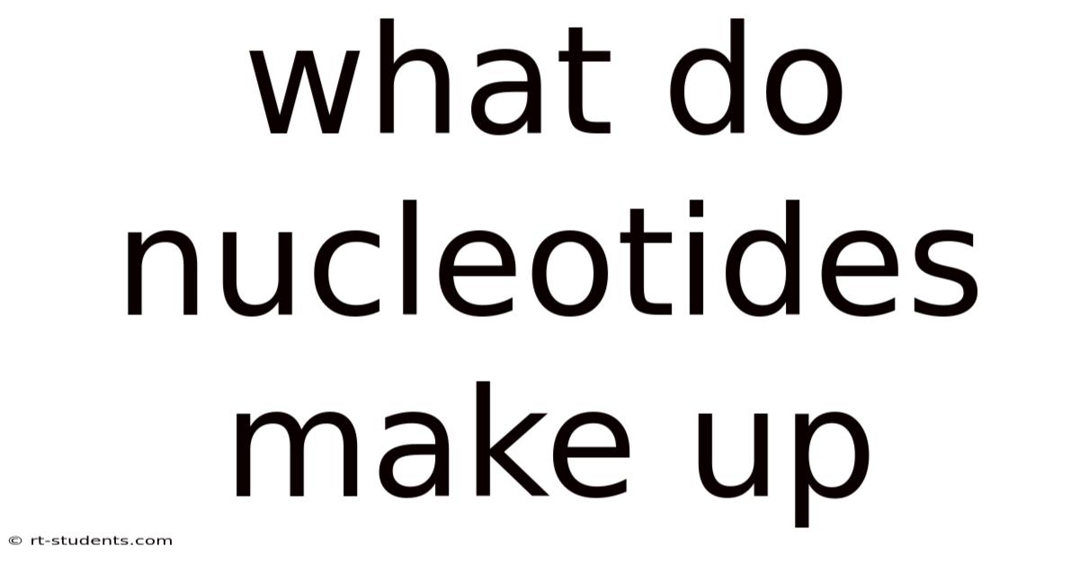 What Do Nucleotides Make Up