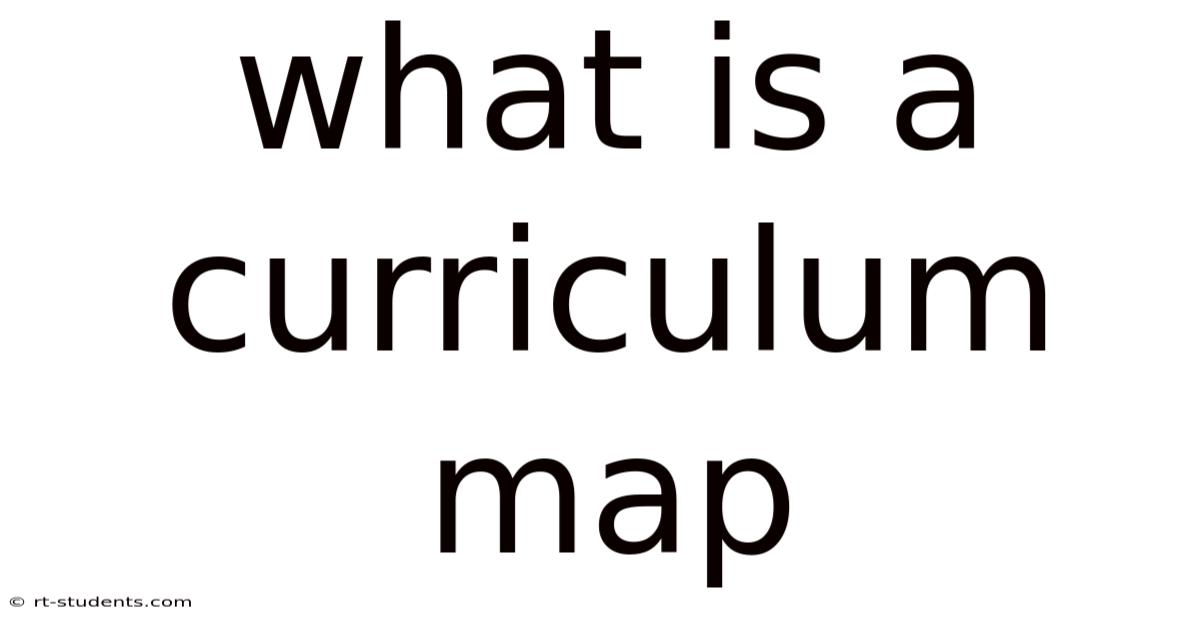 What Is A Curriculum Map