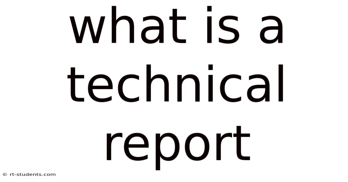 What Is A Technical Report
