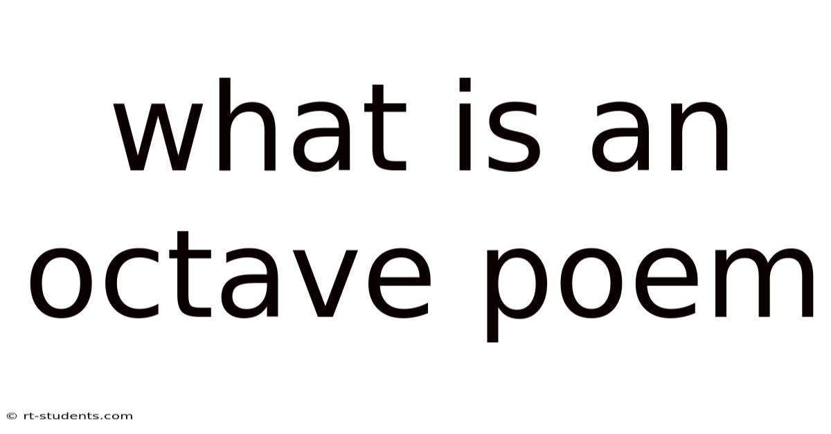 What Is An Octave Poem