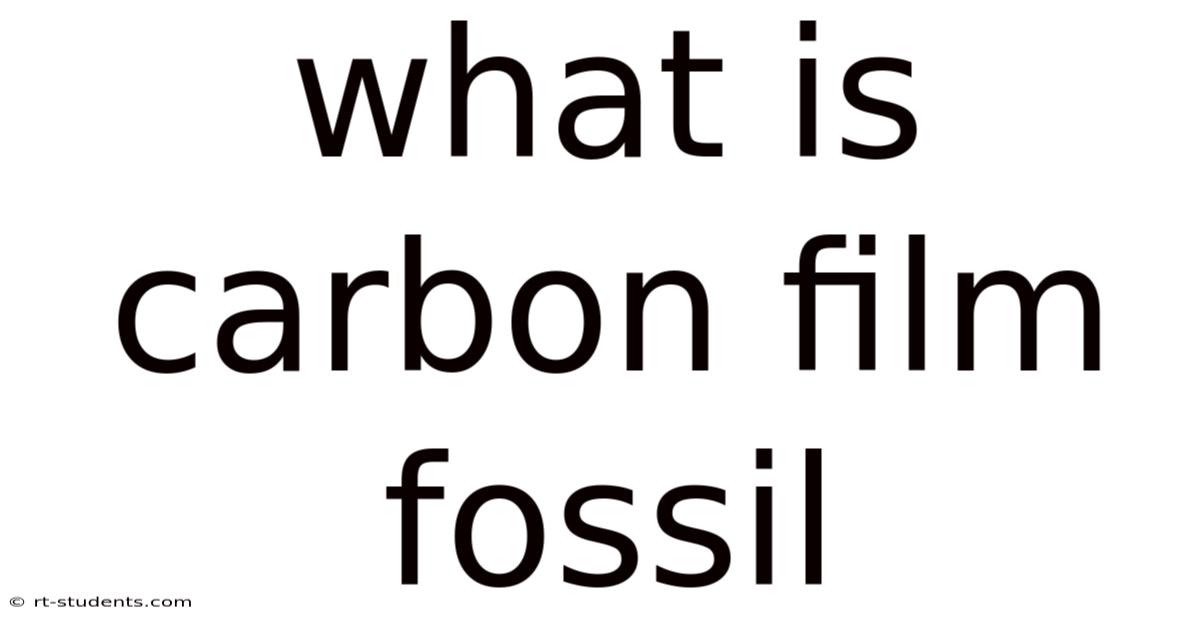 What Is Carbon Film Fossil