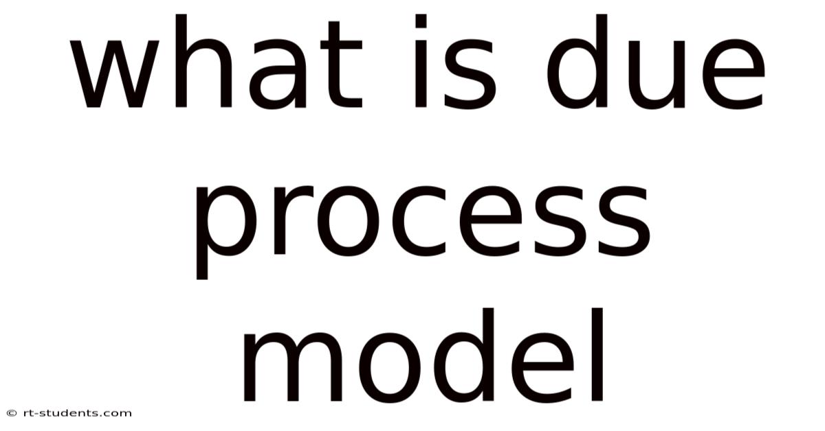 What Is Due Process Model