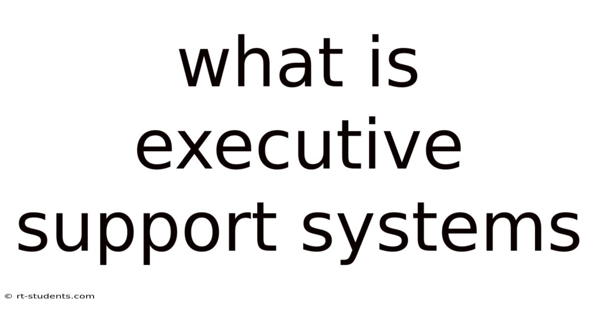 What Is Executive Support Systems