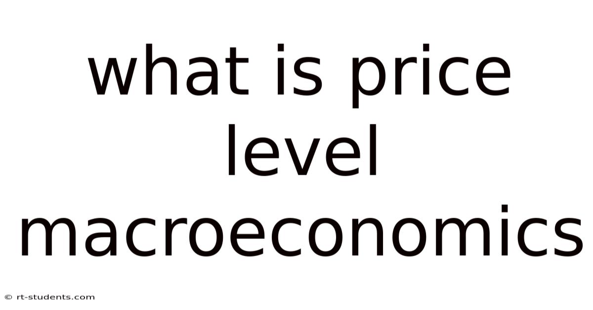 What Is Price Level Macroeconomics