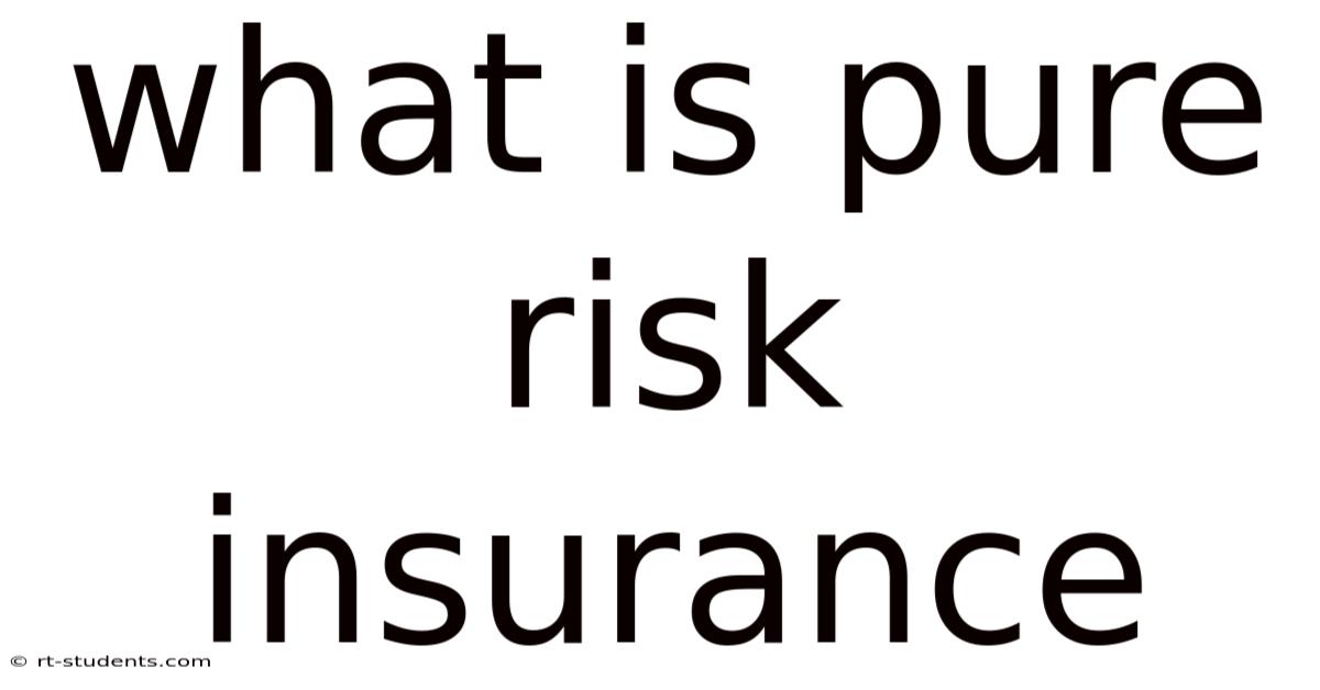 What Is Pure Risk Insurance