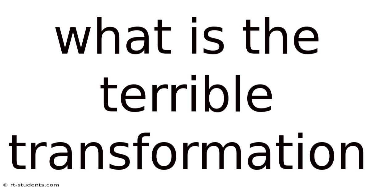 What Is The Terrible Transformation