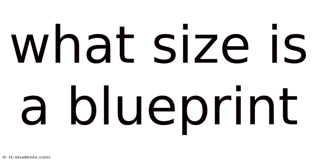 What Size Is A Blueprint