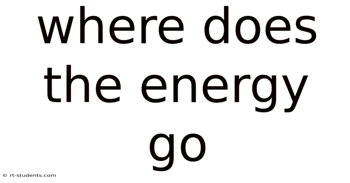 Where Does The Energy Go