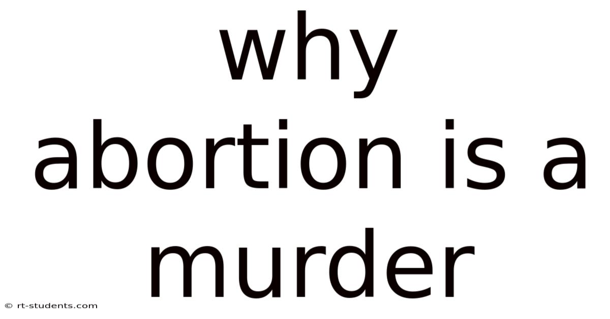 Why Abortion Is A Murder
