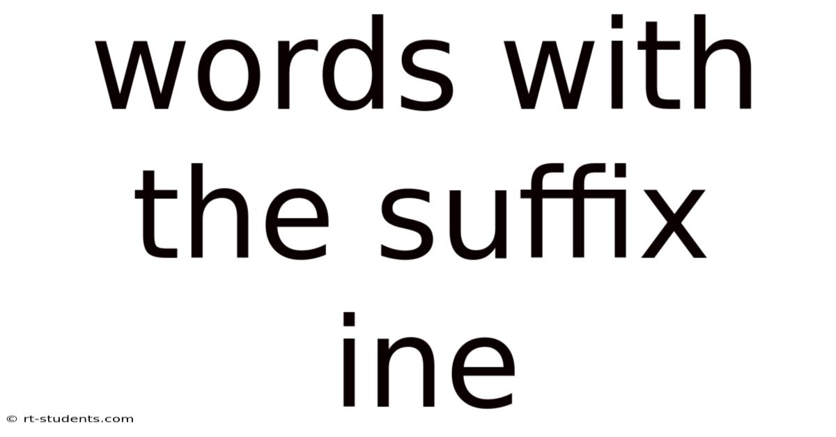Words With The Suffix Ine